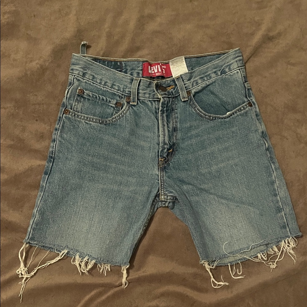 Levi's Men's Blue Denim Cutoff Shorts
